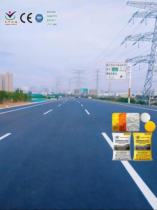 Thermoplastic Road Marking Paint Application in Sudan