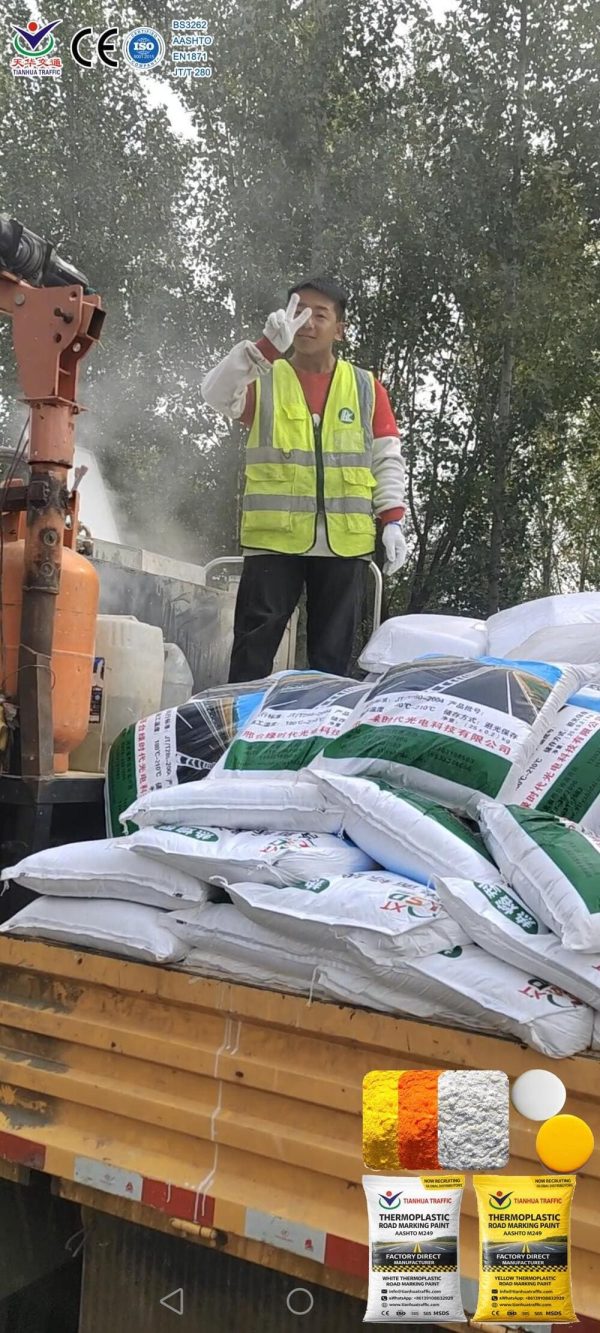 Thermoplastic road marking paint price in UAE with OEM service