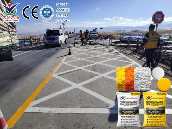 white and yellow thermoplastic paint for sale in Laos