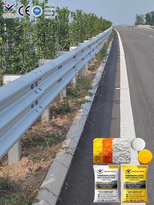white yellow thermoplastic road marking paint