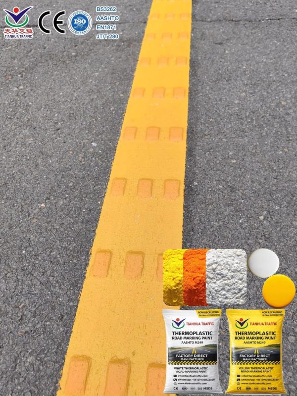 thermoplastic striping material