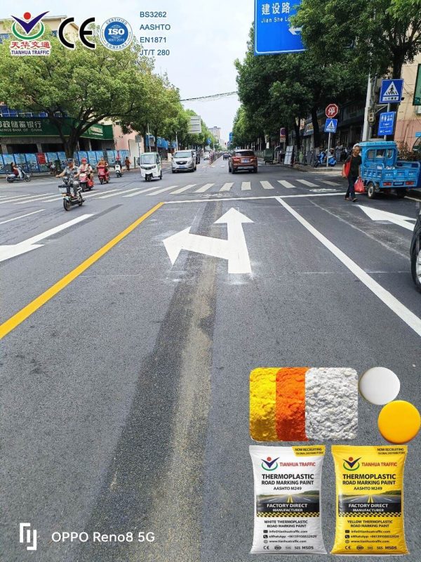 reflective road marking material