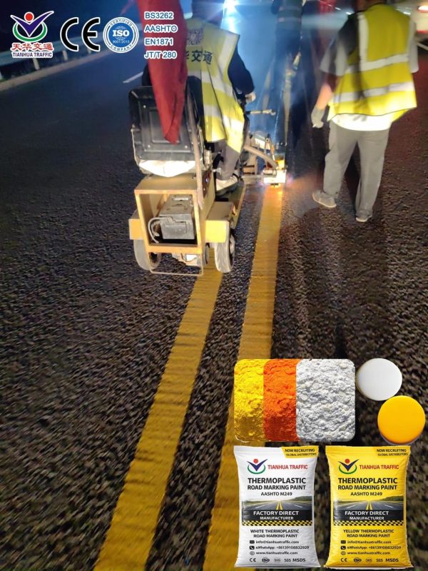 yellow thermoplastic road marking paint