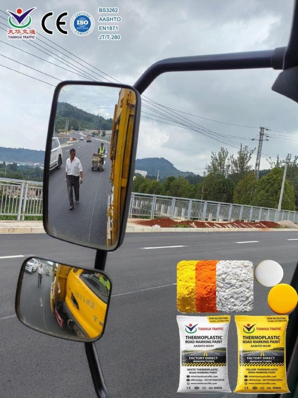 yellow thermoplastic traffic paint