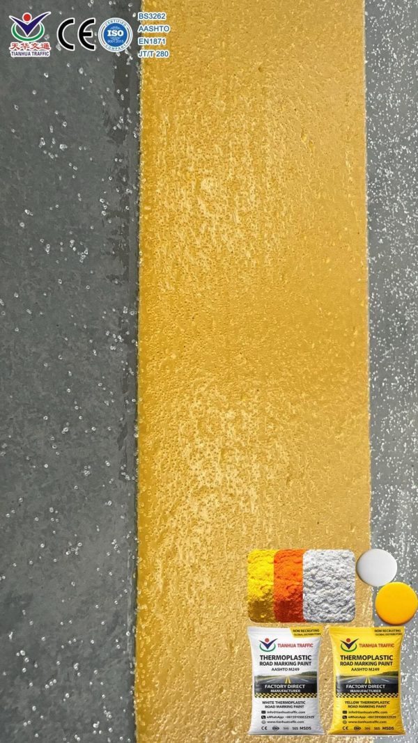 AASHTO M249 yellow thermoplastic road marking paint
