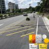 Yellow-paint-asphalt Yellow thermoplastic road marking paint provides bright color