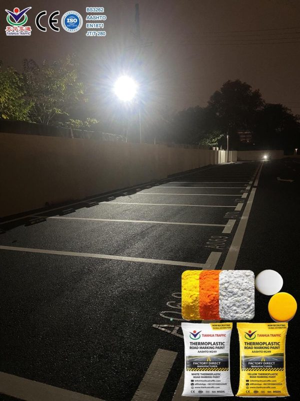 reflective thermoplastic marking material