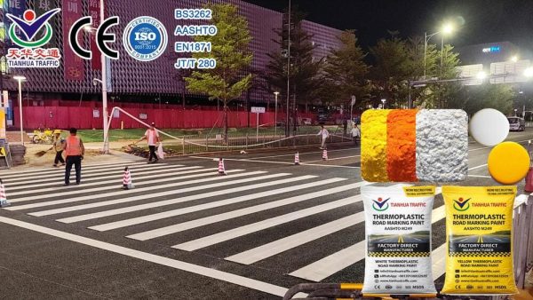 Zebra-crossing-paint-Manufacturer 0 Glass Bead Thermoplastic Road Marking Paint manufacturer