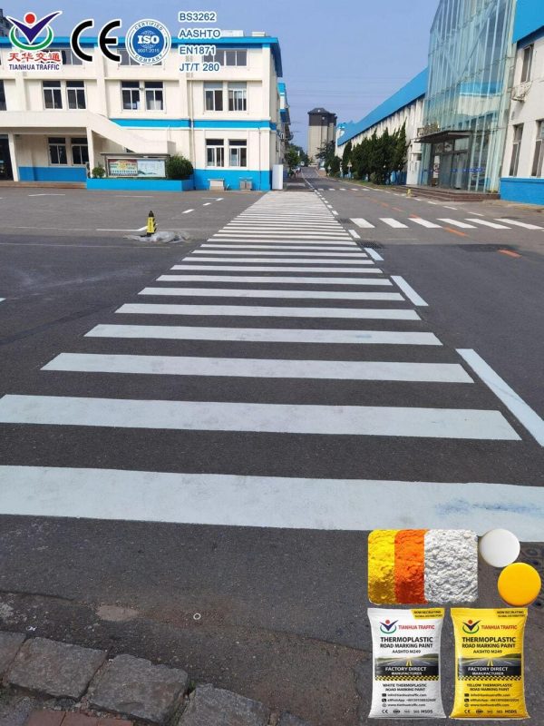 Zebra-crossing-paint-price 0 Glass Bead Thermoplastic Road Marking Paint price