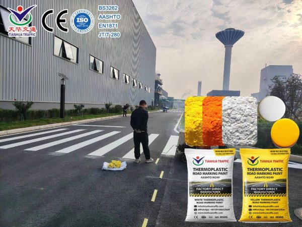 white and yellow thermoplastic paint for sale Thailand