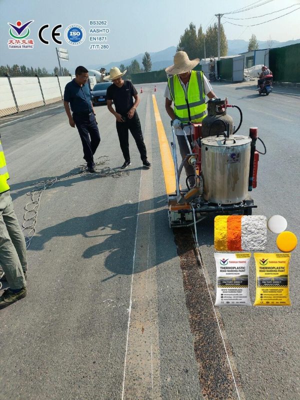 yellow road marking paint
