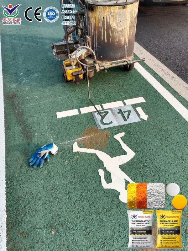 reflective road marking material