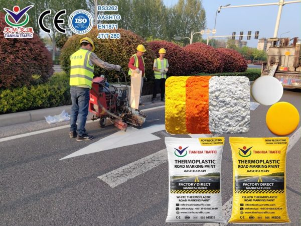 thermoplastic-traffic-paint-factory-price 40% Glass Bead Thermoplastic Road Marking Paint factory