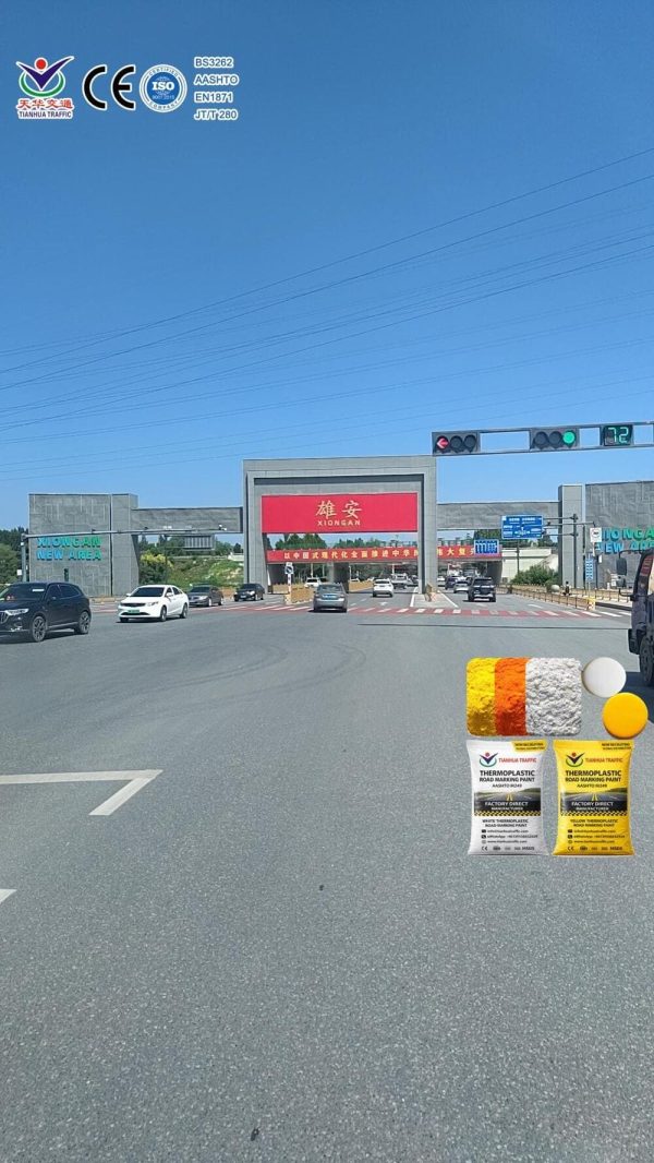 thermoplastic-traffic-paint-global-supplier 40% Glass Bead Thermoplastic Road Marking Paint supplier