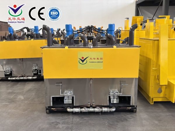 DCHP-1000DG Dual-Fuel Hydraulic Double-Cylinder Thermoplastic Melting Kettle CE DCHP-1000DG Dual-Fuel Hydraulic Double-Cylinder Thermoplastic Melting Kettle