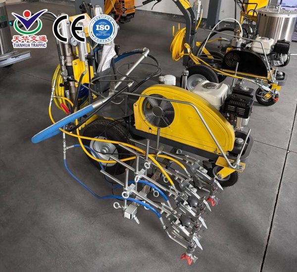RMM-4 Dual-Pump Quad-Gun Cold Spray Road Marking Machine Exporter