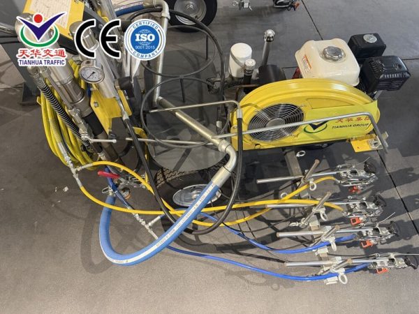 RMM-4 Dual-Pump Quad-Gun Cold Spray Road Marking Machine Manufacturer