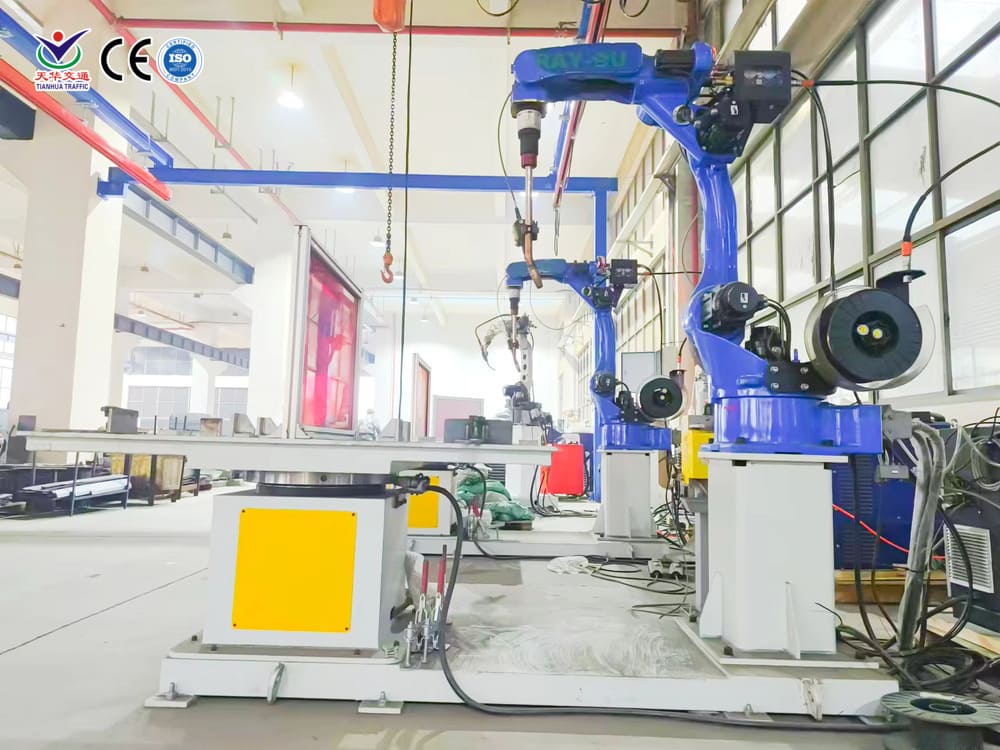 Road marking machine robot welding workshop production line