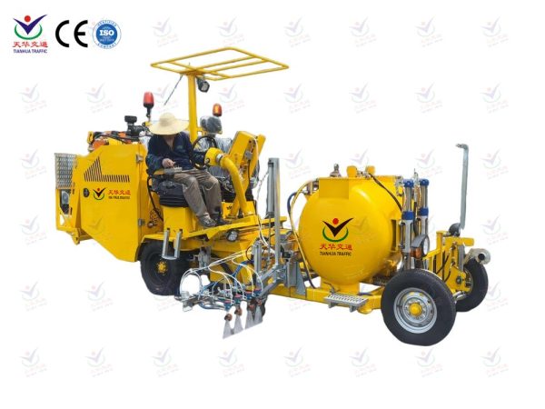 Ride-On Self-Propelled Two-Component Cold Spray Road Marking Machine